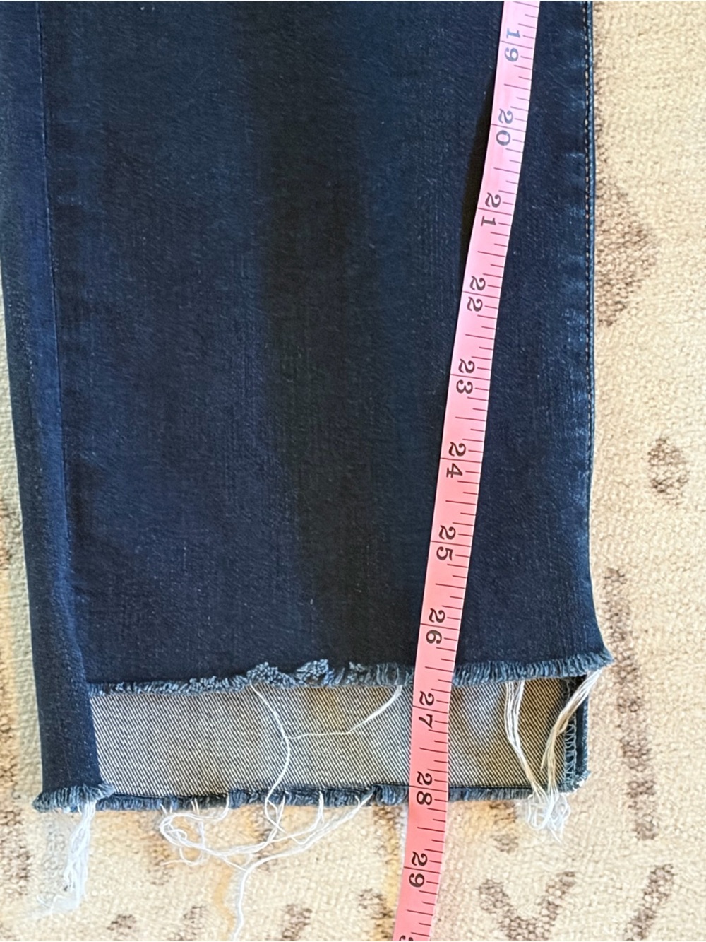 FRAME Le High Straight Cabana Raw Staggered Hem Jeans 29 - Picture 5 of 12